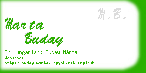 marta buday business card