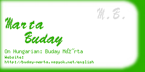 marta buday business card